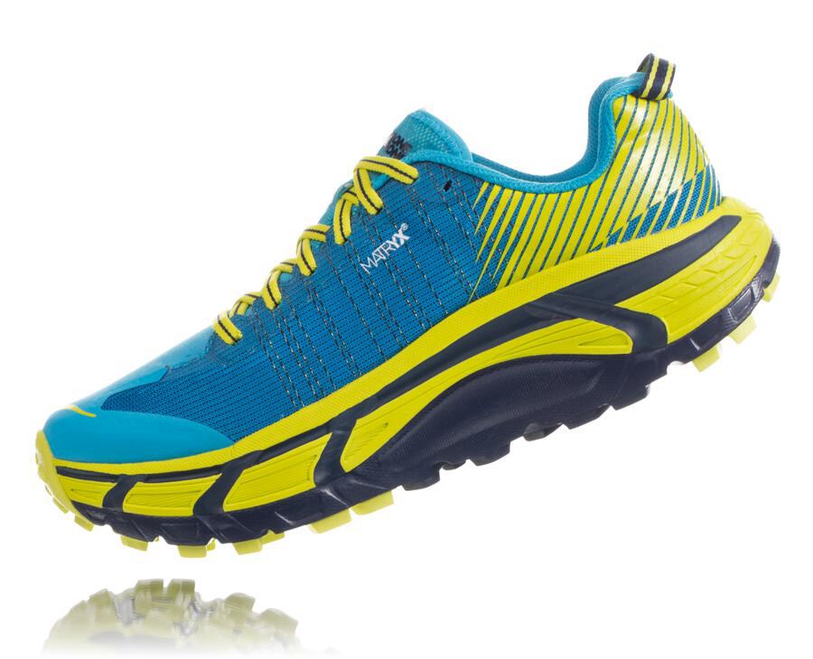 Hoka One One Trailsko Dame - Evo Mafate 2 - Blå/Grøn - 569041HPO